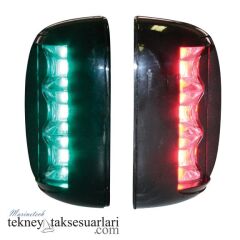 12-24 Volt, Siyah İskele sancak Feneri, Fos Led20