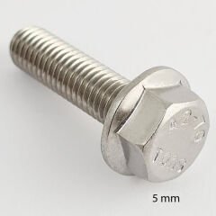 M5 Paslanmaz  Flanşlı Civata Çeşitleri DIN6921