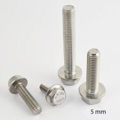 M5 Paslanmaz  Flanşlı Civata Çeşitleri DIN6921