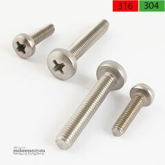 M8 Paslanmaz Yıldız Silindir Baş Vida Çeşitleri (YSB) DIN7985