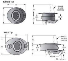 Southco Marine Beetle kulplu kilit