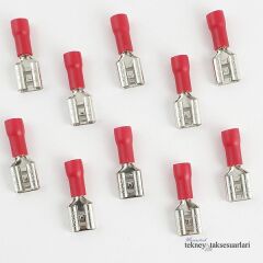 Dişi Faston Tip İzoleli Kablo Uçları Çeşitleri 10'lu PAKET