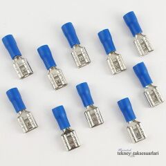 Dişi Faston Tip İzoleli Kablo Uçları Çeşitleri 10'lu PAKET