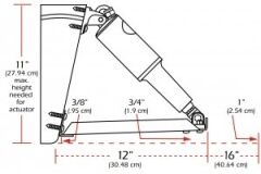 Lenco elektro-mekanik flap sistemi. Edge Mount. 12V.