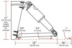 Lenco elektro-mekanik flap sistemi. Edge Mount. 12V.