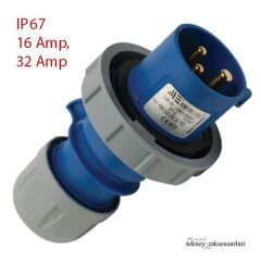 IP67 16 Amp. 32 Amp. Sahil Besleme Erkek Fişi