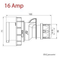 IP67 16 Amp. 32 Amp. Sahil Besleme Erkek Fişi