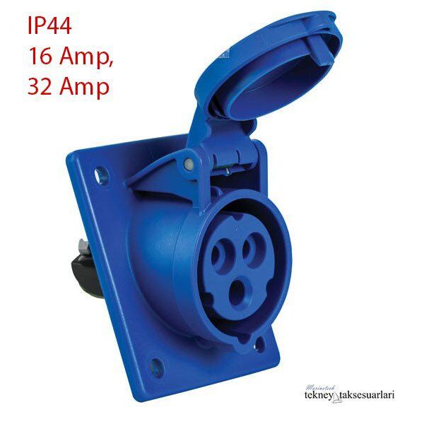 IP44 16 Amp. 32 Amp. Sahil Besleme Prizi (Eğik)