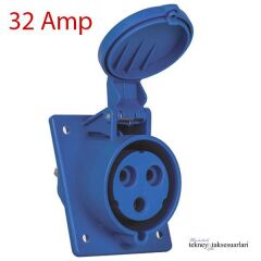 IP44 16 Amp. 32 Amp. Sahil Besleme Prizi (Eğik)