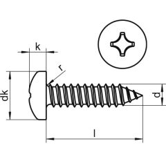 4,8mm Paslanmaz YSB Saç Vidası Çeşitleri DIN7981