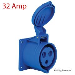 IP44 16 Amp. 32 Amp. Sahil Besleme Prizi (Düz)