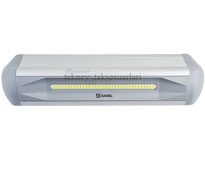 LED Projektör 30cm 12/24V GRİ Sanel