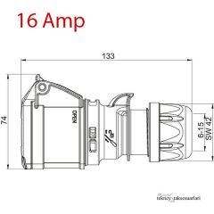 IP44 16 Amp. 32 Amp. Sahil Besleme Uzatma Prizi