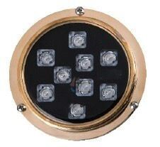 9 LED BRONZ MAVİ Su Altı Lambası 12V-24V