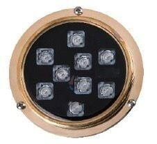 9 LED BRONZ MAVİ Su Altı Lambası 12V-24V