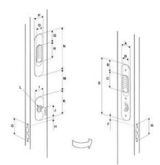 Mobella sürgü kapı kilidi