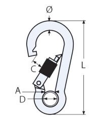 PASLANMAZ KARABİNA GÖZLÜ KİLİTLİ, ÇEŞİTLERİ
