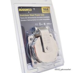 16 Amp. Marinco Paslanmaz Güverte Prizi