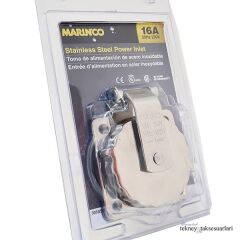 16 Amp. Marinco Paslanmaz Güverte Prizi