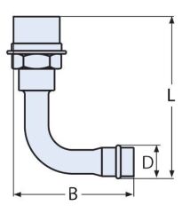 19mm Paslanmaz 90 Derece Depo Havalandırma