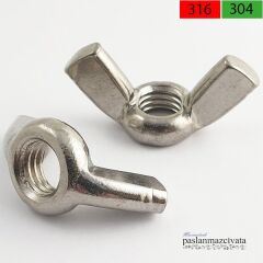 Paslanmaz Kelebek Somun Çeşitleri DIN315