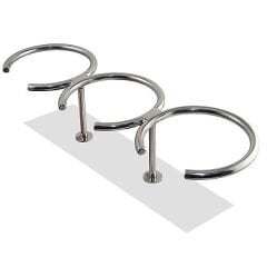 Paslanmaz Üçlü Bardak Tutucu, Bardaklık