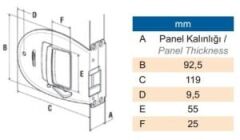 Mobella sürgü kapı kilidi