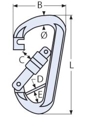 Karabina Kendinden Yaylı Kilit - Gözlü