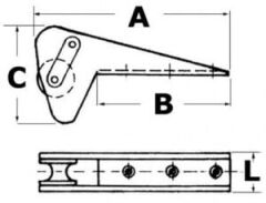 Paslanmaz Baş makarası 592mm