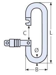 Karabina Kendinden Yaylı Kilit - Dışa Açılır Çeşitleri