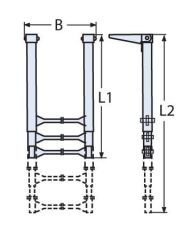 3 Basamaklı Teleskopik Merdiven  316 Kalite