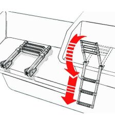 4 Basamaklı Teleskopik Merdiven  316 Kalite