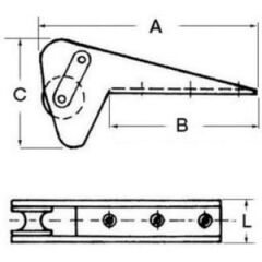 Paslanmaz Baş makarası 590mm