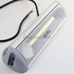 LED Projektör 20cm 12/24V SİYAH Sanel