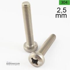 M2.5 Paslanmaz Yıldız Silindir Baş Vida Çeşitleri (YSB) DIN7985