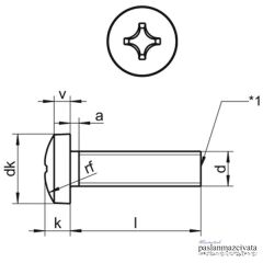 M2.5 Paslanmaz Yıldız Silindir Baş Vida Çeşitleri (YSB) DIN7985