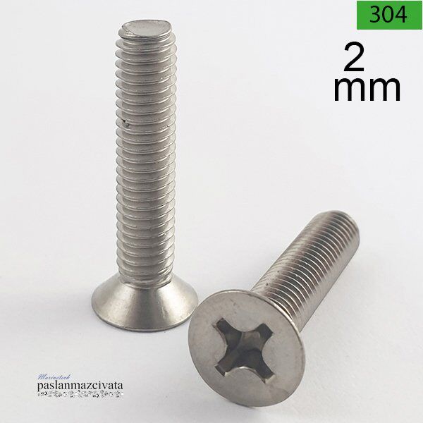 M2 Paslanmaz Yıldız Havşa Baş Vida Çeşitleri (YHB) DIN965