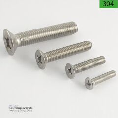 M2 Paslanmaz Yıldız Havşa Baş Vida Çeşitleri (YHB) DIN965