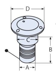 1 1/2  Kilitli - Tatlı Su Dolum Ağzı