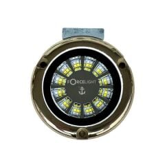 70W Mavi Beyaz Çakarlı Yüzey Montajlı Su Altı Lambası Bronz