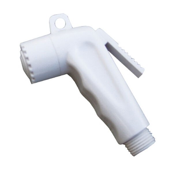 Tekne Duş Başlığı - Beyaz Plastik, Tetikli Model (Marin Tip)