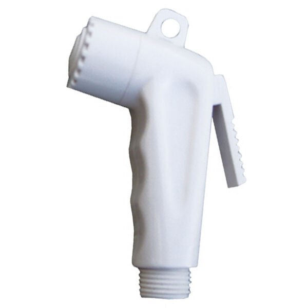 Tekne Duş Başlığı - Beyaz Plastik, Tetikli Model (Marin Tip)