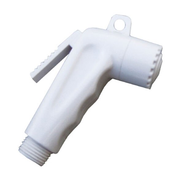 Tekne Duş Başlığı - Beyaz Plastik, Tetikli Model (Marin Tip)