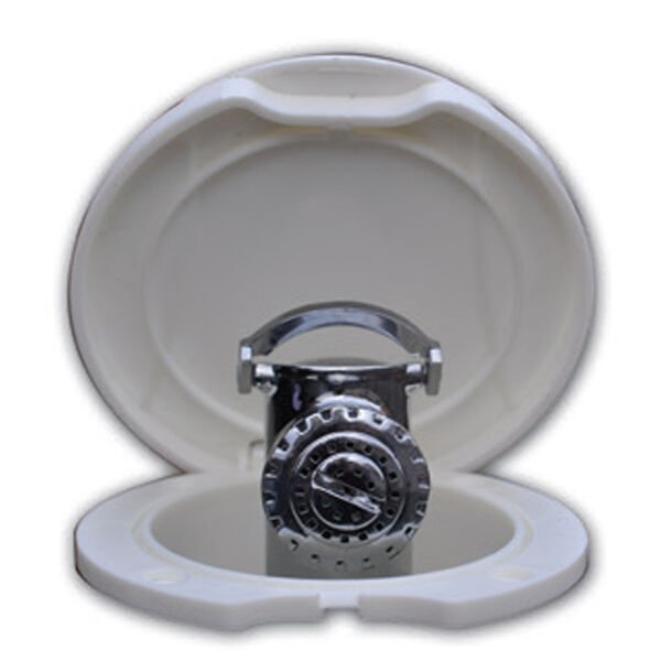 Duş Yuvası - Düz Kapaklı, Krome Kapaklı Gömme Tip Tekne Duş Kutusu