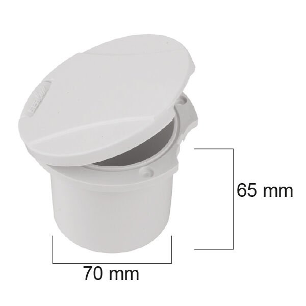 Duş Yuvası - Düz Kapaklı, Beyaz Gömme Tip Tekne Duş Kutusu