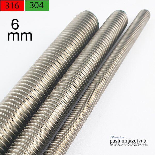 M6 Paslanmaz Gijon, Saplama DIN976