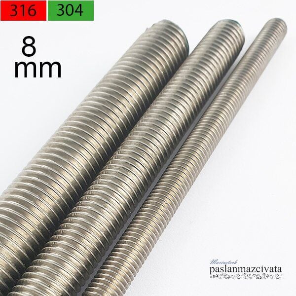 M8 Paslanmaz Gijon, Saplama DIN976