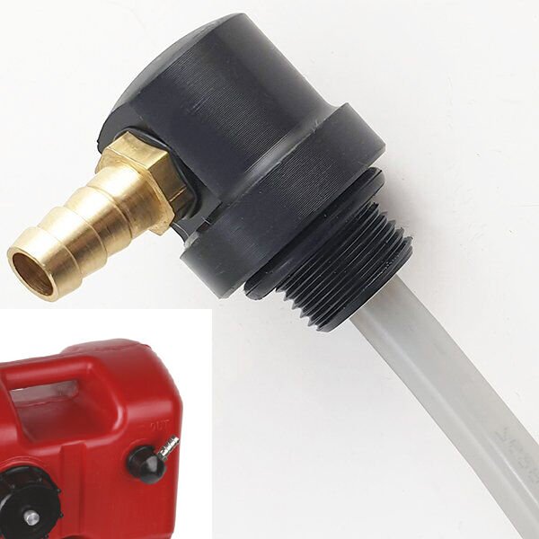 Taşınabilir Yakıt Tankı Çıkış Rakoru (Kırmızı Tanklar İçin - Kalın Dişli)