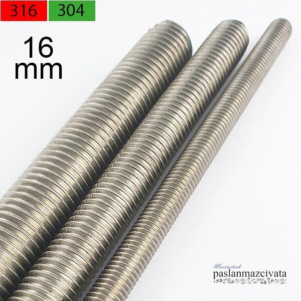 M16 Paslanmaz Gijon, Saplama DIN976