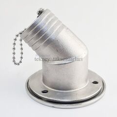 Paslanmaz 38mm (1 1/2) 30' Eğik, Temiz Su Dolum Ağzı, Water